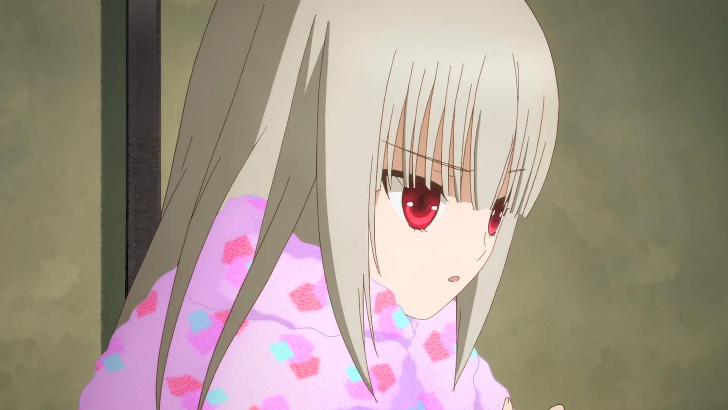 1girl bangs eyebrows_visible_through_hair image japanese_clothes kimono long_hair looking_at_viewer open_mouth red_eyes sidelocks solo suigintou